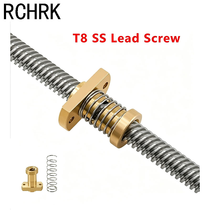 Lead Screw 8Mm - T8 SS Gewindespindel mit spielfreier, federbelasteter