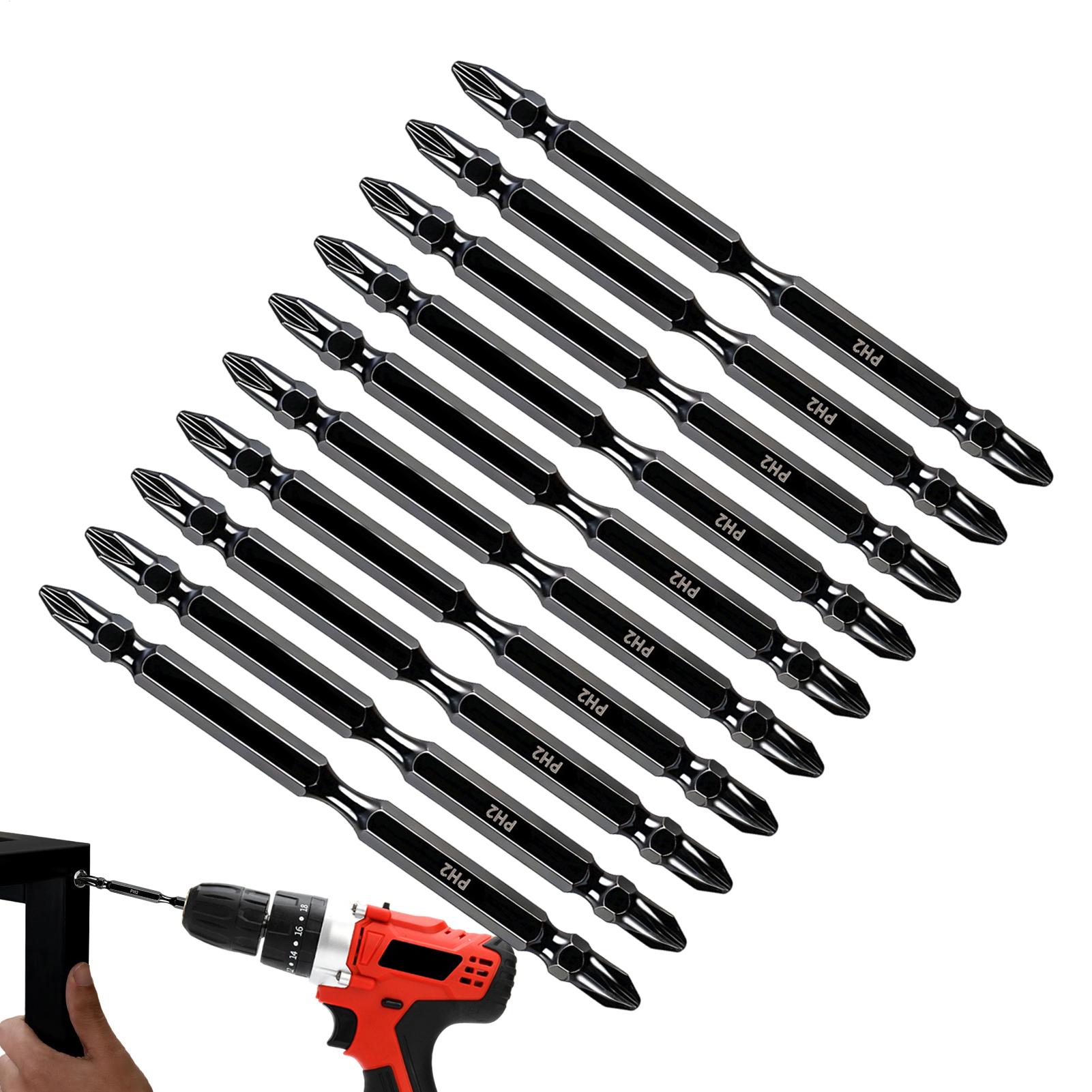 Drill Bit Set - Magnetische Bits für Bohrer, doppelseitig gefräster