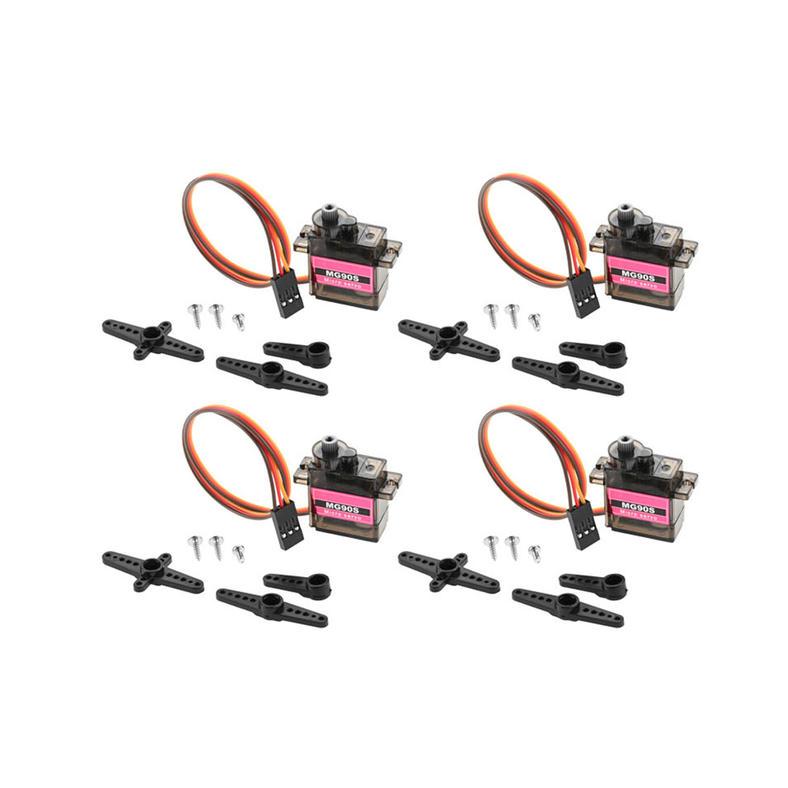 Servo 9G - 4 Stück Micro Servo Metallgetriebe 90