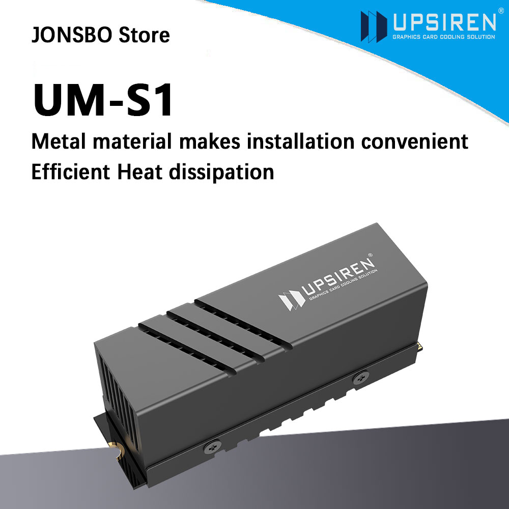 Aluminium Extrusion - UPSIREN UM-S1 2280 Schwarzer SSD-Kühlkörper/Aluminiumlegierung/Metallkühlrippen/Aktive Kühlung/Geeignet