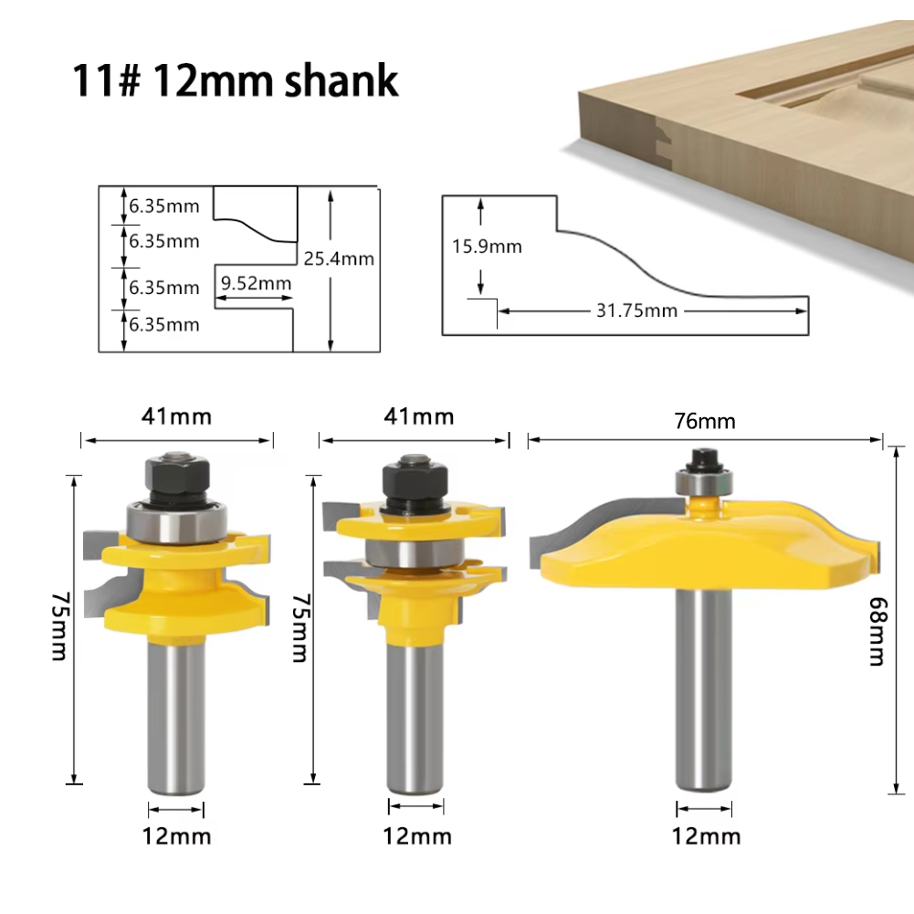 3 stücke 12mm Schaft Schiene & – End Mill Set Bewertung und Preis