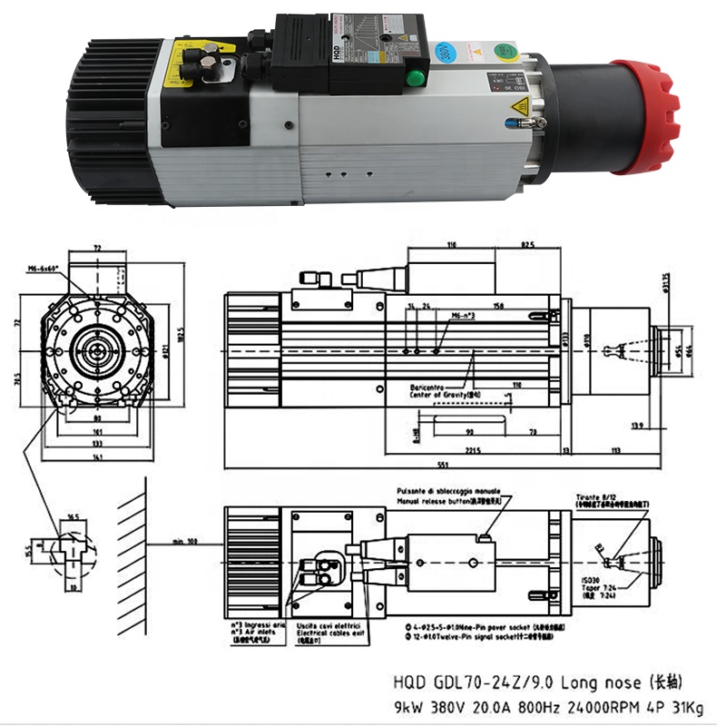 Lieferanten HQD 9 kW 220 V 380 – Spindle Motor Bewertung und Preis
