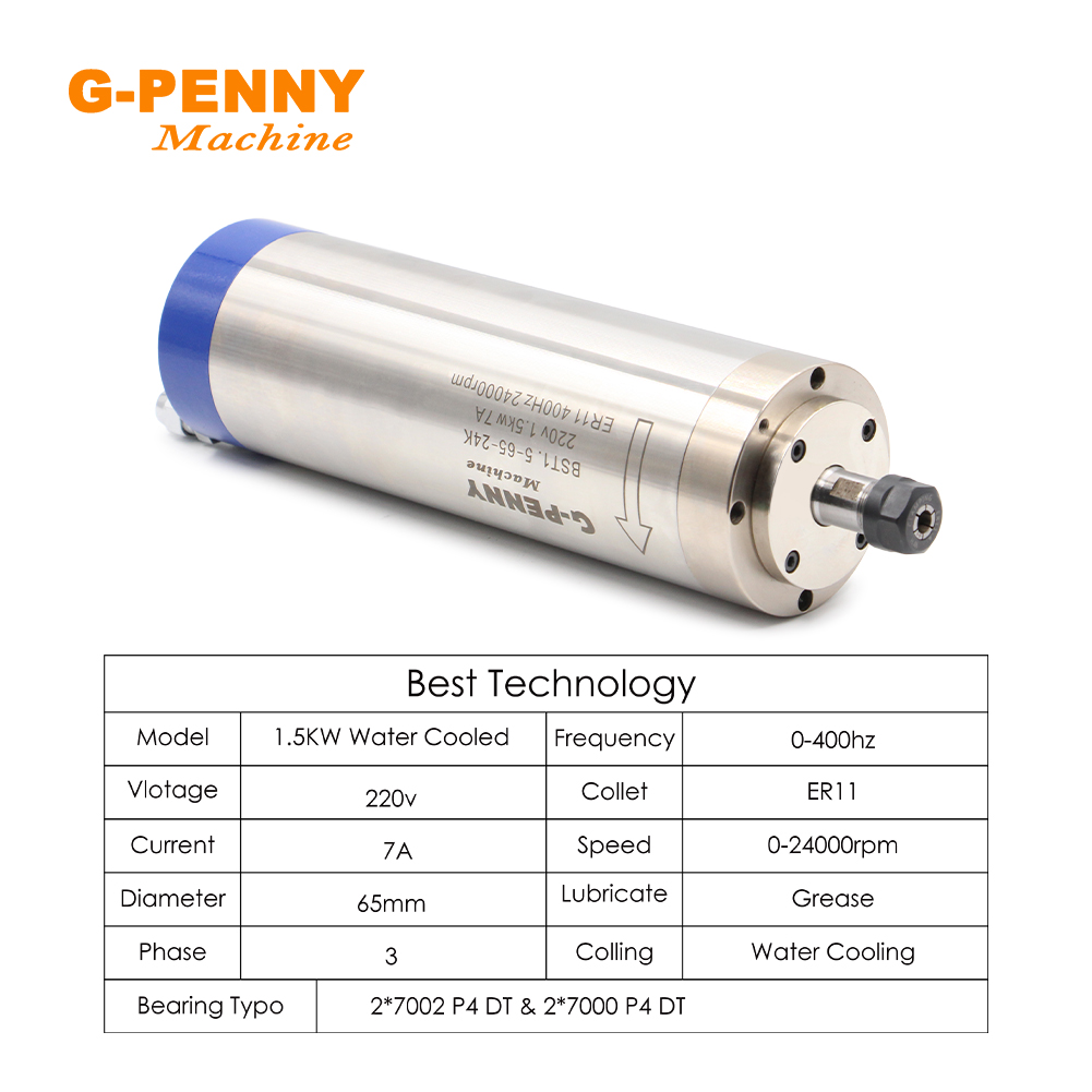 G-PENNY 1,5KW ER11 65mm wasser – Water Cooled Spindle Bewertung und Preis