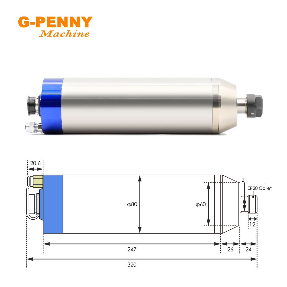 G-PENNY 2,2 kW ER20 Metall was – Water Cooled Spindle Bewertung und Preis