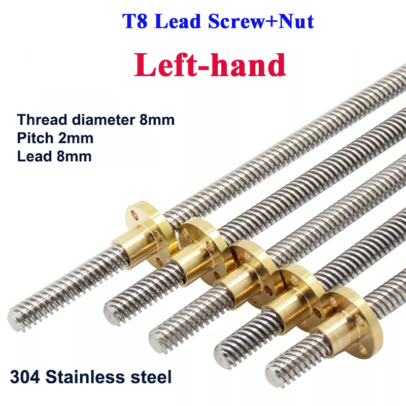 T8-Leitspindel, Linksgewinde,  – Lead Screw 8Mm Bewertung und Preis