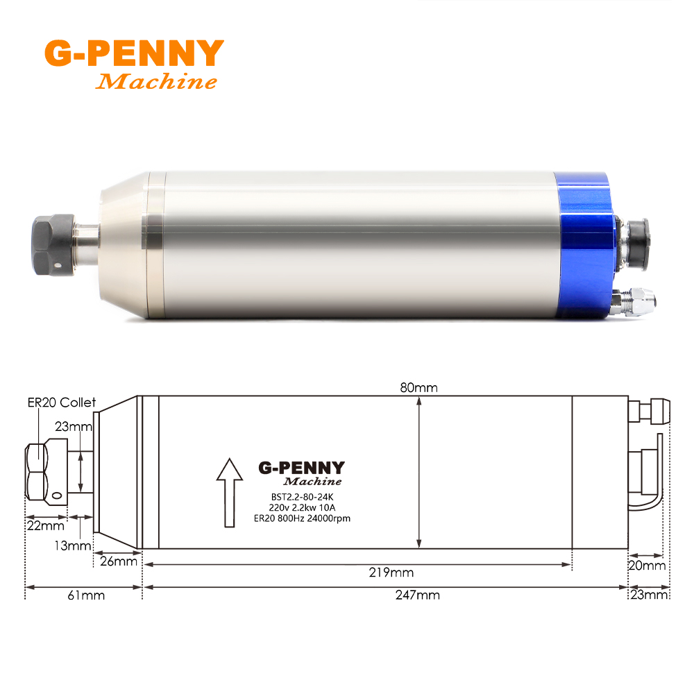 G-Penny 2,2 kW wassergekühlter – Water Cooled Spindle Bewertung und Preis
