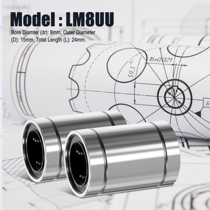 4/10PCS LM8UU LM10UU LM16UU LM – Linear Rod 8Mm Bewertung und Preis